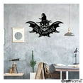 thumbnail image 2 of Craftnamesign Halloween Bat Pumpkin Cat Metal Wall Art LED Light, Halloween Sign Home Decor, 2 of 5