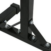 ZenSports S01-1215-G2D Black Steel Squat Rack Adjustable Barbell Free-press Bench, Black 550 lb