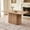 Natural Wood Grain, variant on Beige Stone Patterned 63" Oval Dining Table with Rounded Corners Seats 4 to 6