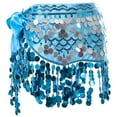 thumbnail image 4 of Wxolcjlv Women's Sequin Fringe Wrap Mini Skirt Tie Waist Dance Club Short Skirts, 4 of 4