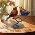 thumbnail image 3 of Stained Birds On Branch Metal Birds On A Branch Stained Glass Birds On Branch Desktop Bird Figurines Decorations for Living Room Bird Gifts Bird Decor for Home Colorful Flower Bird Group Decorations, 3 of 9