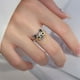 thumbnail image 5 of Cadena Ajustable Anillo de Gato Gafas Estilo Vintage Distress S925 Anillo de Plata, 5 of 8