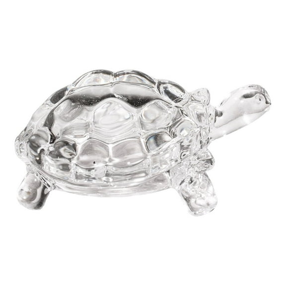 HOMEMAXS 1Pc Feng Shui Crystal Turtle Figurine Glass Art Home Decor