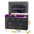 thumbnail image 3 of 8 Drawers Mdf+Pb+Iron Side Cabinet With Light And Socket 124.6*42.4*90Cm, 3 of 8