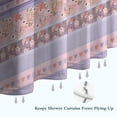 thumbnail image 6 of Purple Pioneer Flower Striped Pattern Shower Curtain 72"x72" ,Bathroom Decorative Shower Curtains Set with 12 Hooks,Modern Waterproof Washable Shower Curtain, 6 of 6