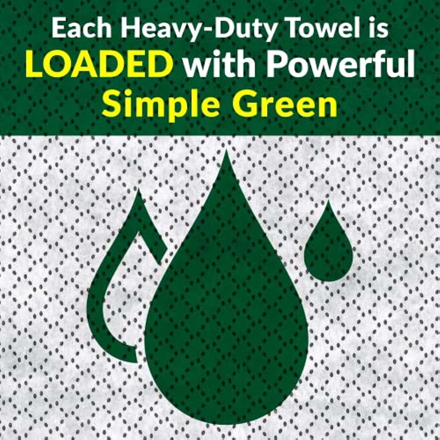 Simple Green Commercial Heavy-Duty Towels Cleaning Cloths & Wipes, 75 Count, 2 Pack
