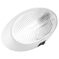 thumbnail image 4 of Lumitronics RV 12V LED Oval Porch Utility Light with On/Off Switch - Clear & Amber Lenses - For Motorhomes Campers Trailers 5th Wheels (White), 4 of 5