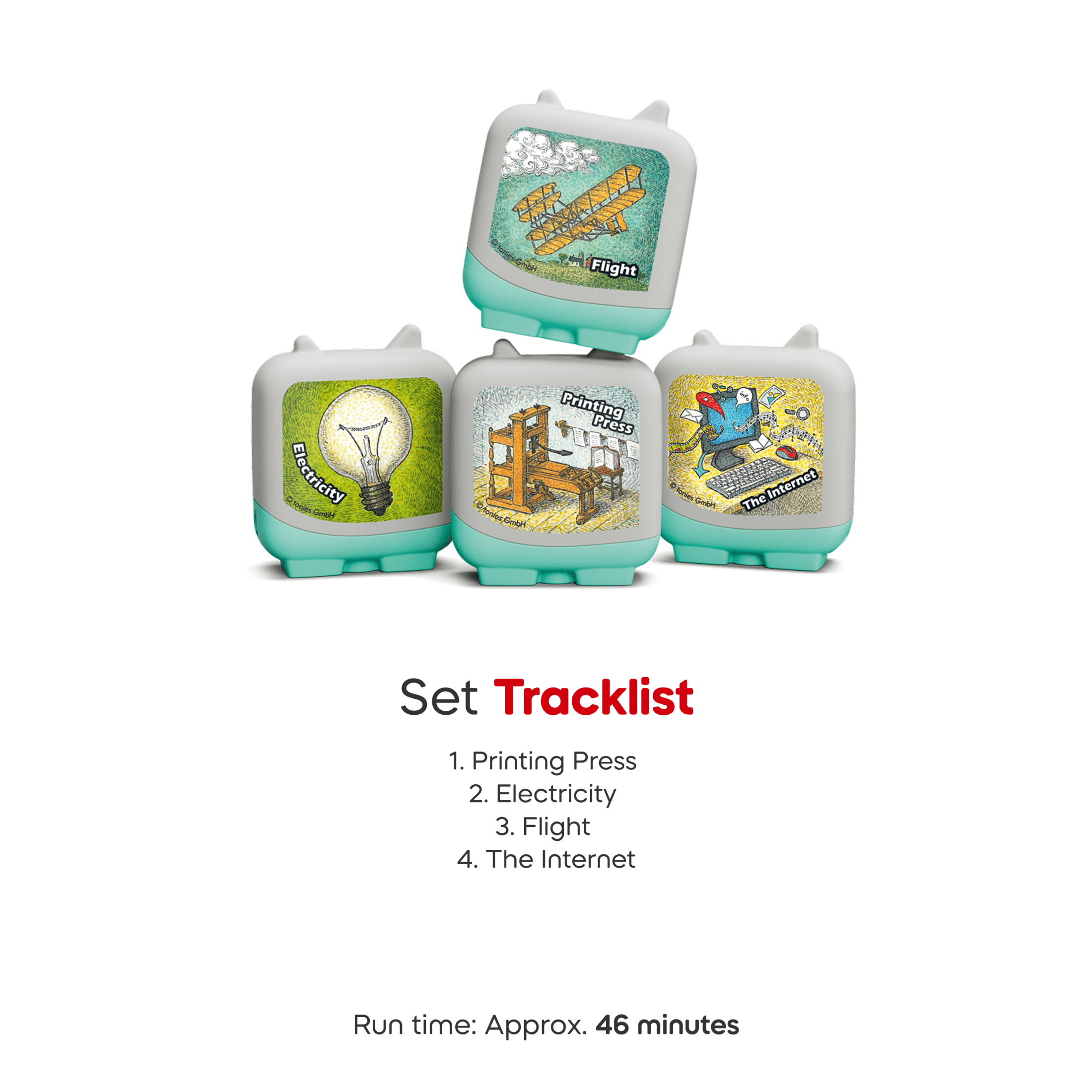 tonies Inventions and Innovation Clever Set, 4 Pack, Age Group 5+
