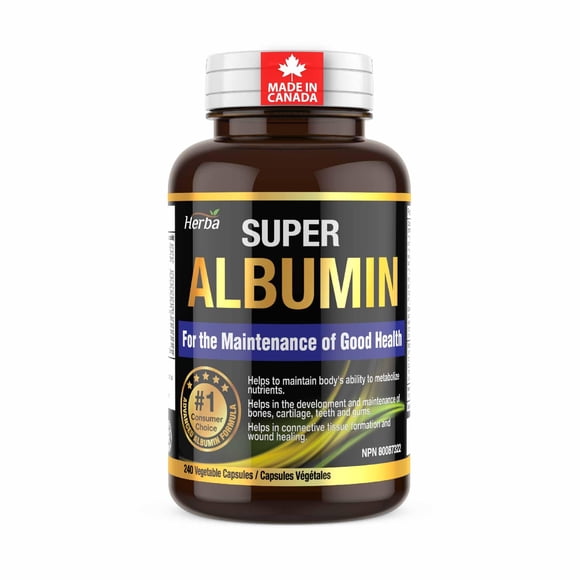 Herba Albumin Supplement – 240 Vegetable Capsules | Made in Canada
