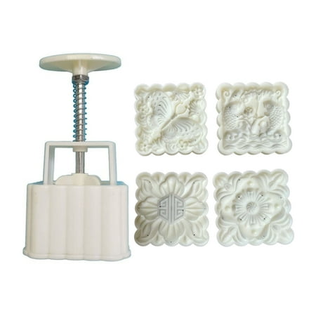 

Plastic Material Mooncake Mold Moon Cake Stamps for Creative Flower Shape DIY Baking Mooncake Moulds for Mid-Autumn Fest