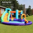 thumbnail image 6 of CIPACHO Giant Kids Water Park for Outdoor Fun, Inflatable Bouncer with Climbing Wall, Splash Pool, Blower, 6 of 9
