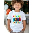 thumbnail image 1 of Breathable Cotton Graphic T-Shirt - Youngsters' Gaming Console | Casual Short-Sleeve Tee for Boys & Girls, "LEVEL 100 OF SCHOOL UNlocked" Design, Perfect for Summer Play & School Celebrations, 1 of 5