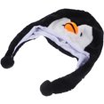 thumbnail image 2 of Adorable gorro de animalito de peluche, estilo esquí de invierno, con orejeras de dibujos animados y capucha de pingüino. Ideal para carnaval, cosplay y actuaciones en el escenario., 2 of 7