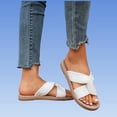 thumbnail image 4 of Caywon Women Flat Slide Sandals, Knotted Criss Cross Fabric, Woven Sole Vacation Dressy, Comfortable Ladies Shoes Sandalias Planas Mujer, 4 of 6