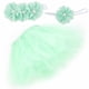thumbnail image 4 of Conjunto de falda y diadema para recién nacidos con pecho envuelto, falda y vestido para fotografía de recién nacidos, color verde claro, 100 días de bebé, 4 of 14