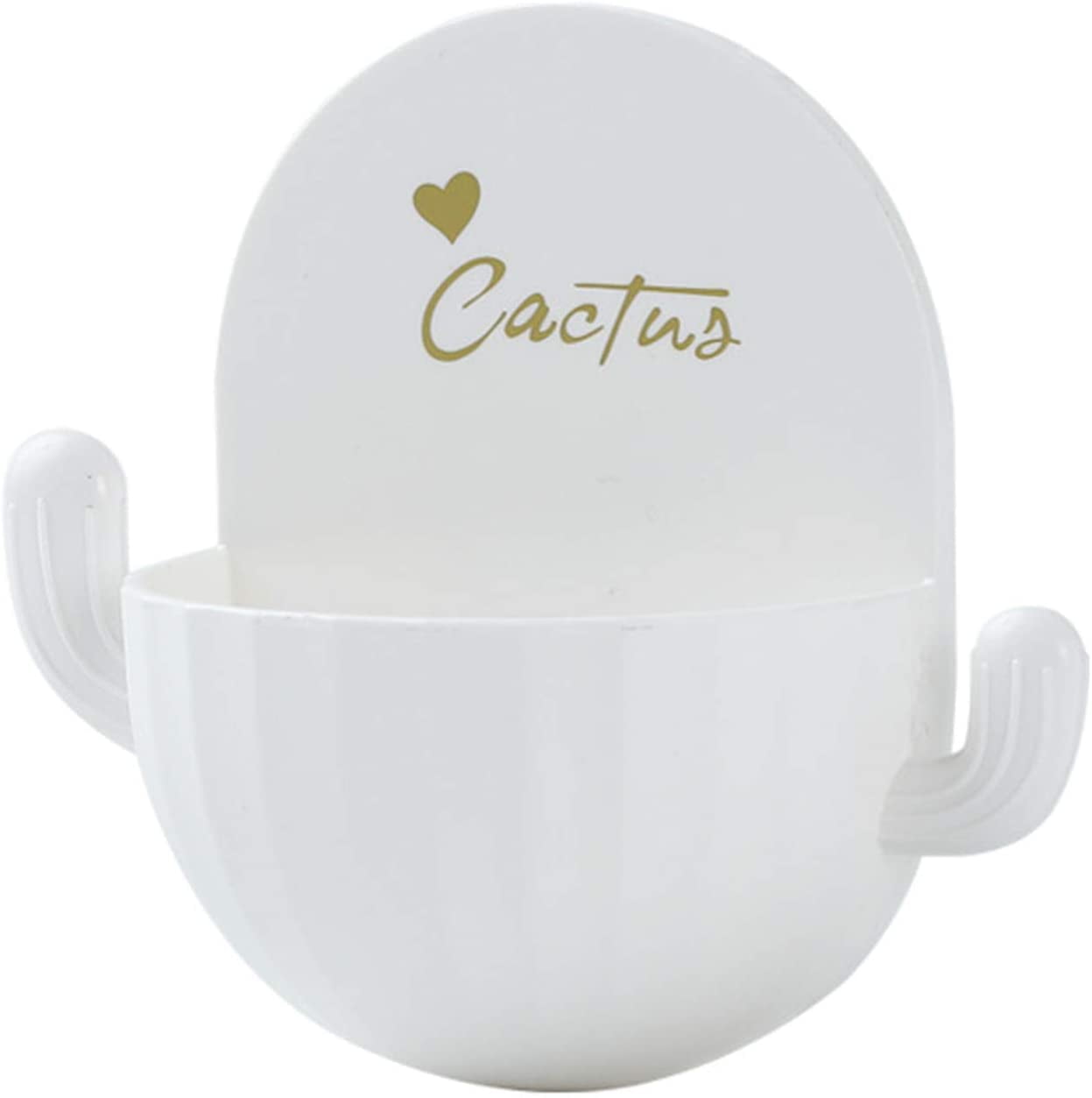 Soap Dish with Drains, Cactus Shaped Soap Holder with Hooks, Easy Dry