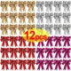 thumbnail image 4 of 1-12pcs Large Christmas Bow Glitter Ribbon Bowknot for Xmas Tree Hanging Pendant Ornaments Xmas Home Party Decoration Supplies, 4 of 5