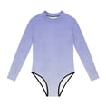 thumbnail image 4 of Swimsuit for Girls, Long Sleeve One Piece Rashguard, Solid Color Beach Vacation Swimsuit for Kids 2-13 Years, 4 of 7