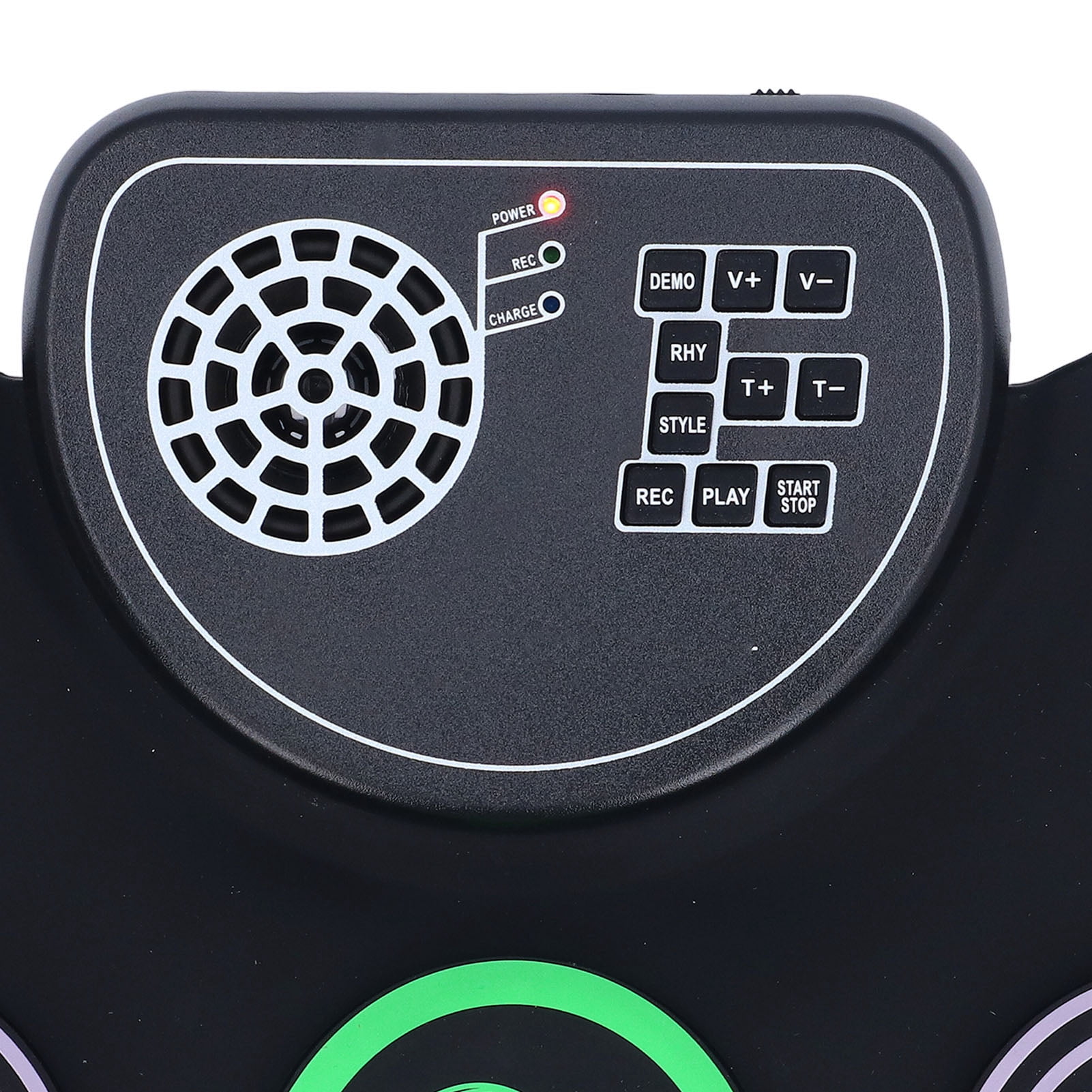 BIMZUC Roll Up Electric Drum Set Colorful Electronic Drum Pad with Built In Speaker Foot Pedal and Drumsticks 16.14 inches / 41 cm Tabletop Drum Kit for Kids and Beginners