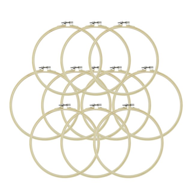 SKISUNO 12 Pcs Cadre de Couture Réglable pour Quilting et Bricolage Amoureux en 7.9x7.9in