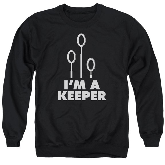 Trevco Sportswear HP8076-AS-6 Harry Potter Keeper Adult Crewneck Sweatshirt, Black - 3X