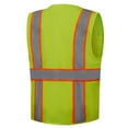 thumbnail image 2 of 3C Products ANSI/ISEA 107-2015 Class 2 Safety Green Cool Mesh Safety Vest w/ Zipper Closure and 4 Outside Pockets / Solid Front & Mesh Back- SV2300-S, 2 of 7