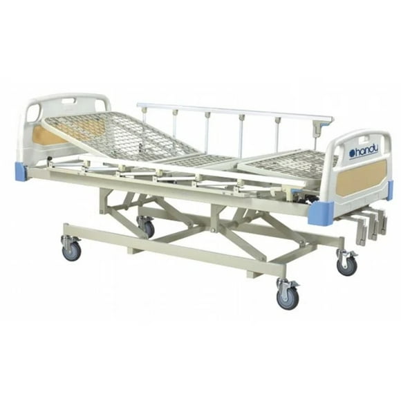 Cama hospitalaria manual 3 manivelas con base de rejilla-C3031-2-Marca Handy