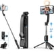 thumbnail image 2 of Trípode portátil para teléfono con palo selfie de aleación de aluminio extraíble de 42 pulgadas con obturador remoto inalámbrico y temporizador automático para trípode de teléfono inteligente iOS, 2 of 9
