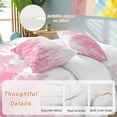 thumbnail image 2 of Winter Watercolor Pink Trees Bedding Duvet Cover Set Queen 4 Pieces Snowflake Plant Christmas Gradient Bedding Set with Zipper Closure,1 Comforter Cover 90x92 Inches 1 Flat Sheet & 2 Pillow Cases, 2 of 7
