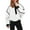 White, variant on Stichou Womens Sherpa Fleece Sweatshirts Half Zip Pullover Oversized Mockneck Parke Sweatshirt Jacket Warm Fuzzy Sweater Khaki S