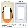 thumbnail image 3 of Yayeee Rocker Switch Wall Plate 2-Gang 4.7"x4.6" Home Decorative Outlet Cover, Black Cat Orange Ball, 3 of 6