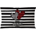 thumbnail image 2 of Ensemble de 2 Housses de Coussin de la Saint-Valentin Rayées Rouges et Noires à Carreaux Buffalo Rectangulaires/taille Housse de Coussin Cadeau Romantique de Ferme Citation d'Amour Décorations Maison Taies d'Oreiller 12 Pouces20 Pouces (12 Pouces20 Pouces), 2 of 6