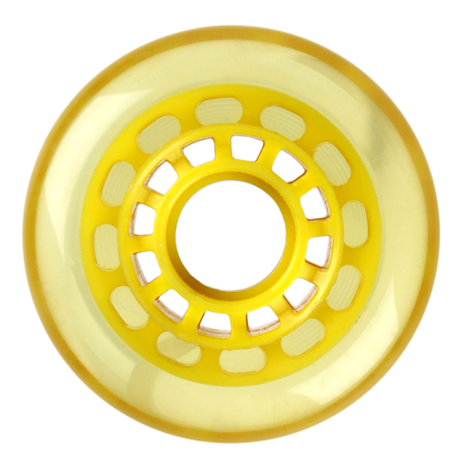 Pro Stock Inline Skate Hockey Wheel 72MM 80A YELLOW CLEAR