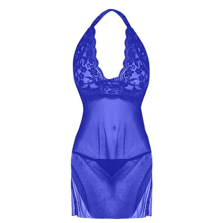 

Vedolay Plus Size Lingerie For Women Naughty Women Lingerie Bow Lace Underwear Spice Suit Temptation Underwear V-Neck Full Slip Nightgown Dress Red L