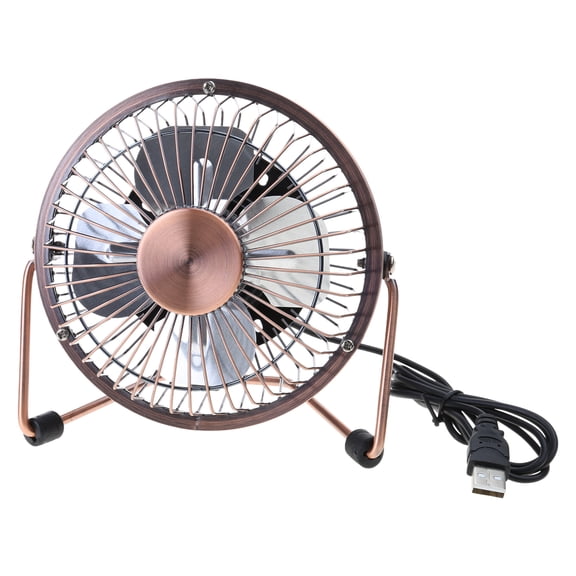 COOLHOOD 4/6inch USB Desk Fan Portable Table Cooling Fan Adjustable 360 Degree Rotatable Metal Quiet Electric Fan for Home