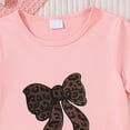thumbnail image 6 of TOWED22 Kid Girls Clothes Outfits Cute Sweet Bowknot Print T-Shirt + Bowknot Print Denim Skirt Summer Clothing Set(Pink,2-3 Y), 6 of 7