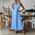 thumbnail image 6 of Misright Dresses for Women Cotton Linen Maxi Dress Casual Sleeveless Long Sundress Vacation Outfits, 6 of 9