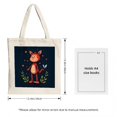 thumbnail image 3 of Charming Red Fox Tote Bag with Hearts & Leaves Perfect for Shopping Travel & Parties - Stylish Canvas Design, 3 of 4