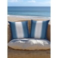 thumbnail image 5 of Outdoor Pillows Waterproof, Navy Blue Ombre Throw Pillows with Inserts Included, Modern Farmhouse Gradients Art Indoor Outdoor Decorative Lumbar Pillow for Bed/Couch/Patio 18"x18", 2Pcs, 5 of 8