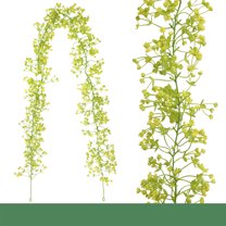 Yhmxh 5.6 Ft Baby Breath Garlands, Artificial Floral Garland for Table Backdrop, Real Touch Babys Breath Garland ake Hanging Plant Garlands for Wedding, Party, Home Decor, Spring Flower Vines