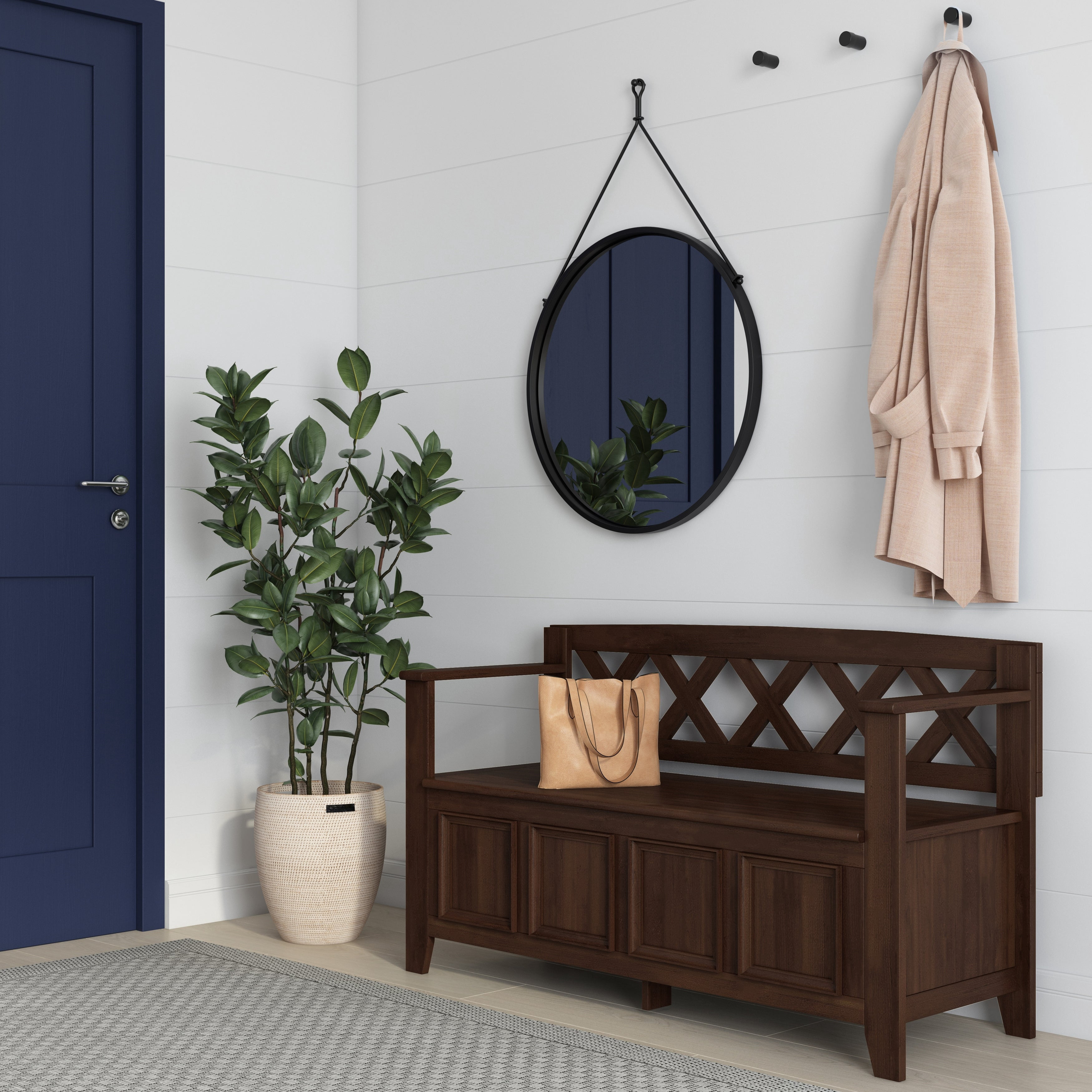 WyndenHall Halifax SOLID WOOD 48 inch Wide Transitional Entryway