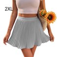 thumbnail image 4 of holgada de cintura alta para mujer, faldas elásticas plisadas para fiesta de estudiantes y niñas, ropa para vacaciones, regalo morado S Ropa, zapatos y accesorios Miscelánea gris claro XXL Jumpingount AP011354-15, 4 of 6