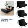 thumbnail image 6 of GOODONE Folding Beanbag Sofa Bed,Corduroy Memory Foam Convertible Floor Mattress,with Removable and Washable Cover,Suitable for Adults,Ideal for Living Room and Bedroom,Black,Full, 6 of 14