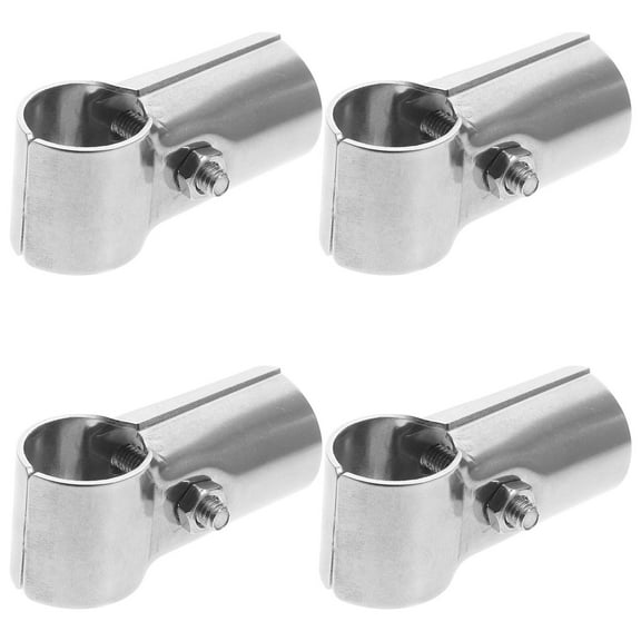 ELAYARD 4Pcs Stainless Steel Panel Clamps for Chain Link Fence Pole Repair Accessories