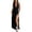 Black, variant on Womens Halter Deep V Neck Maxi Dress Sleeveless Backless Split Long Dress White L