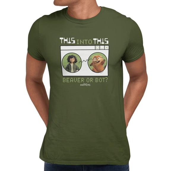 Disney Pixar Hoppers This Into This Beaver Men's T Shirt (Military Green, S-3XL)