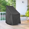 thumbnail image 2 of Shine Company Weatherproof Outdoor Rocking Chair Cover 100% Woven Polyester Elastic Cord With Toggle Black, 2 of 5