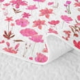 thumbnail image 5 of Erosebridal Warm Floral Bed Spread Queen,Rose Wildflower Watercolor Queen Coverlet Set For Girls,3pcs, 5 of 7