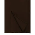 thumbnail image 5 of Made by Olivia Women's Solid Back Slit Scuba Bodycon Pencil Skirt, 5 of 5