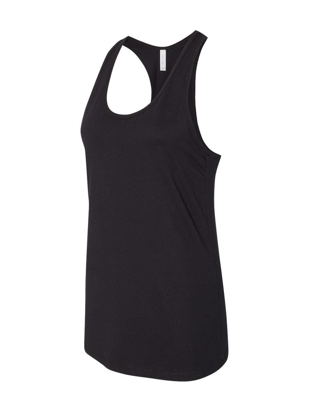 BELLA + CANVAS - Women's Jersey Racerback Tank - 6008 - Black - Size: L ...